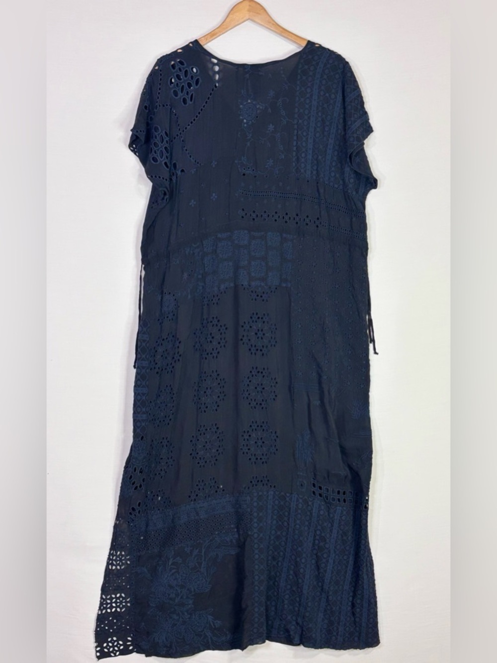 Johnny Was Eyelet Embroidered Maxi Dress Boho Cupra Cotton XXL - Picture 5 of 6